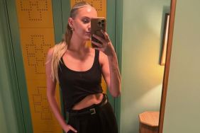 Kelsea Ballerini Poses in Large Hoodie & Tiny Shorts for Photos