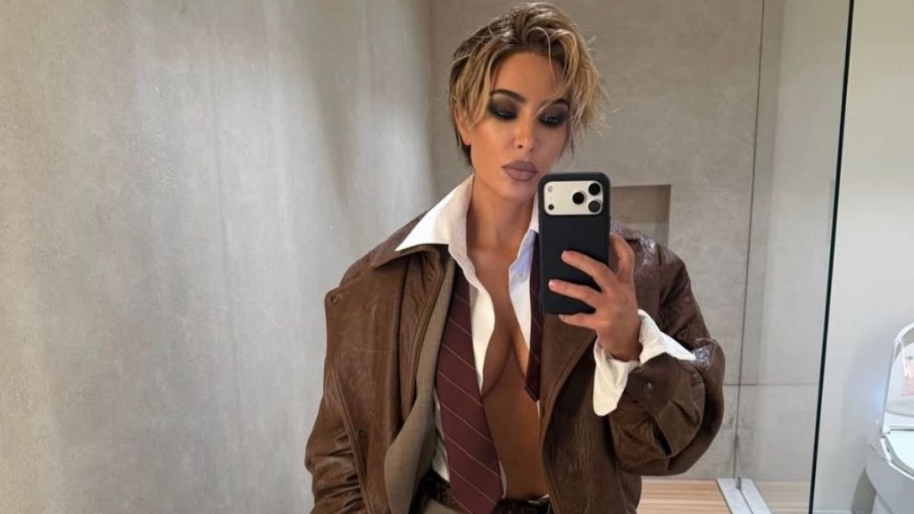 Kim Kardashian's Sheer Lace Stockings Demand a Double Take