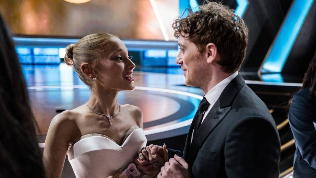 Ariana Grande and Ethan Slater