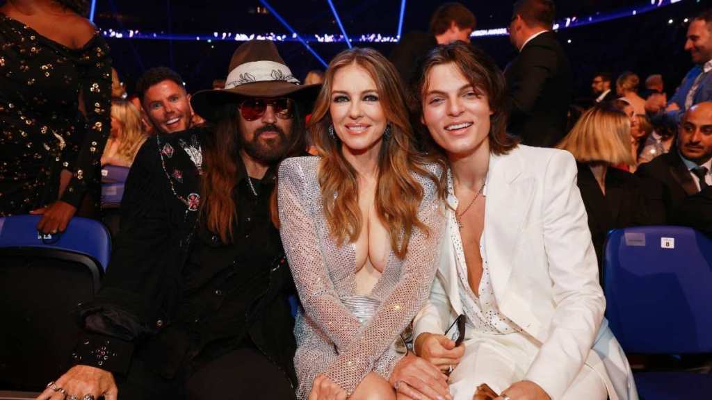 Billy Ray Cyrus, Elizabeth Hurley and Damian Hurley