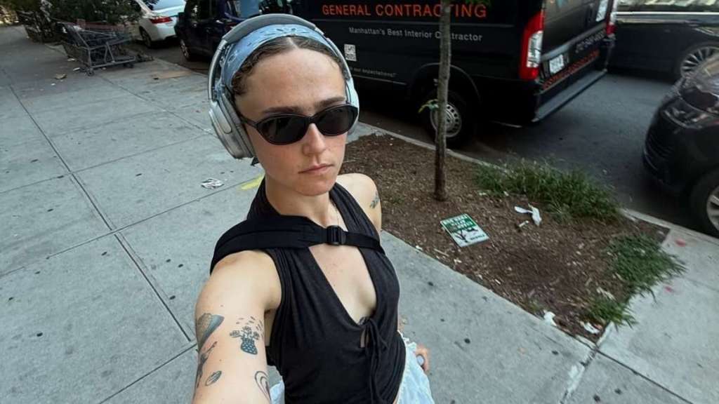 Kamala Harris’ Stepdaughter Ella Emhoff’s Dress Is Held up by Just Strings