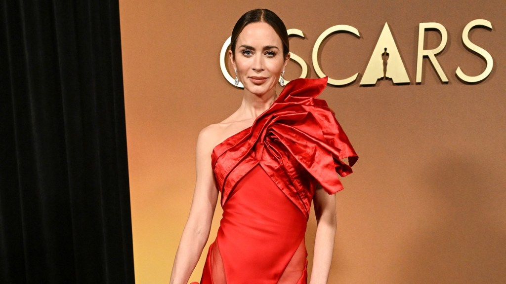 Emily Blunt's Red Frock Demands Second Glance