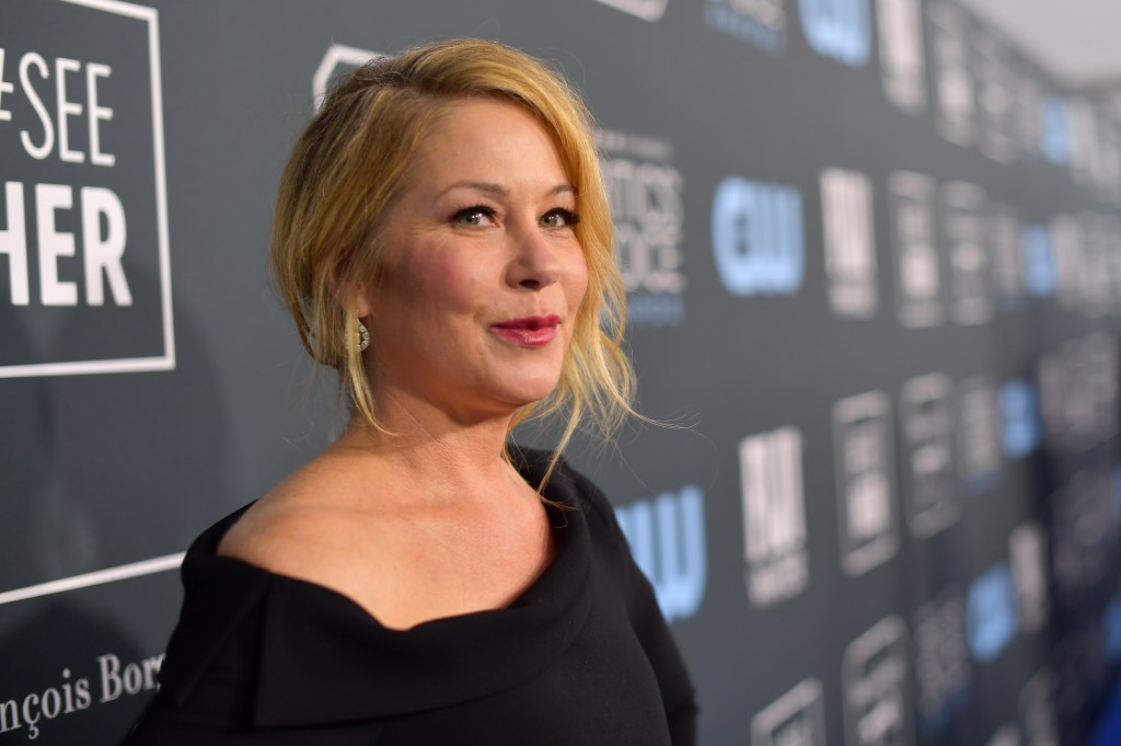 Christina Applegate in a black dress at the red carpet for the 25th Annual Critics' Choice Awards