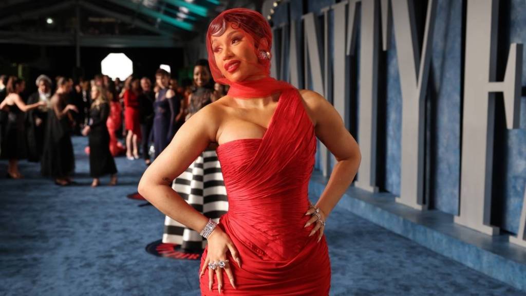 Cardi B's Red Micro Shorts in ANUA Ad Is Truly Giving Christmas