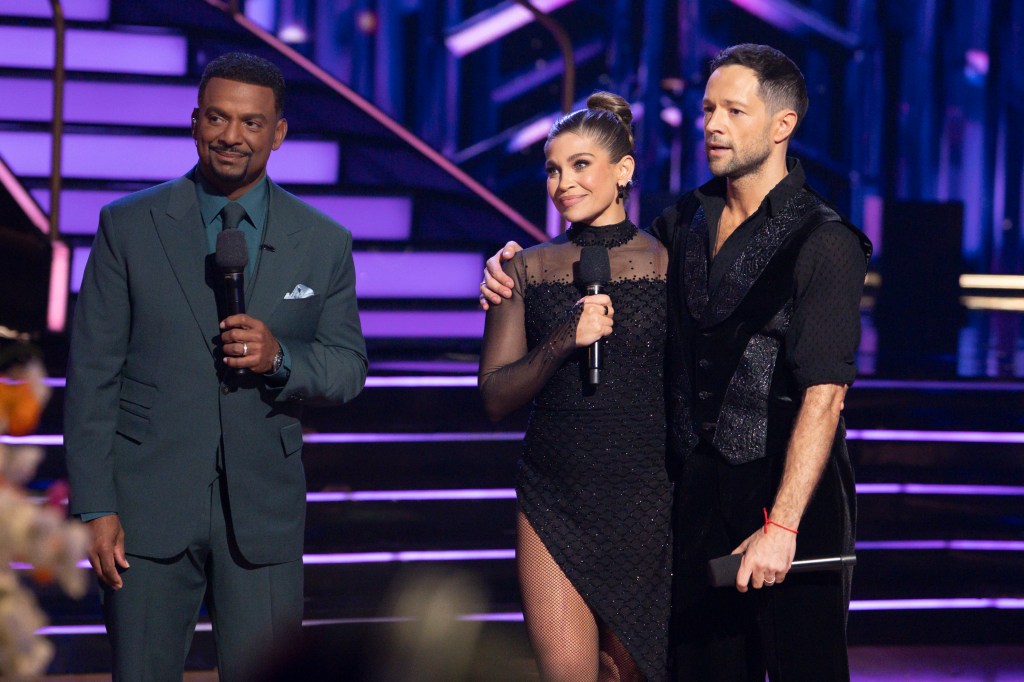 Danielle Fishel, Pasha Pashkov, and Alfonso Ribeiro on Dancing with the Stars Wicked Night