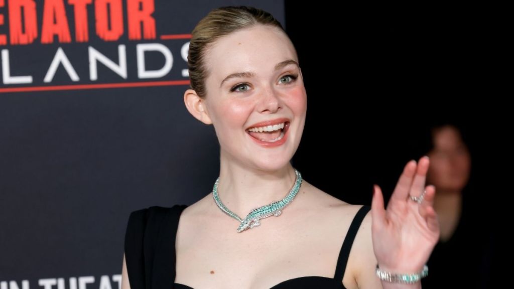 Elle Fanning Wows in Zuhair Murad at 'Predator: Badlands' Premiere