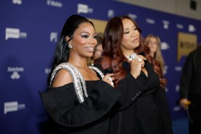 Angel Massie and Keiarna Stewart wearing black on the red carpet at BravoCon 2025