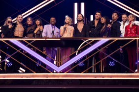 The hosts and pro dancers of Dancing with the Stars Season 34 posing together at the semi finals