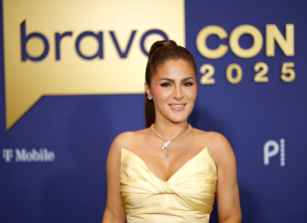Stephanie Shojaee in a yellow dress on the BravoCon 2025 red carpet