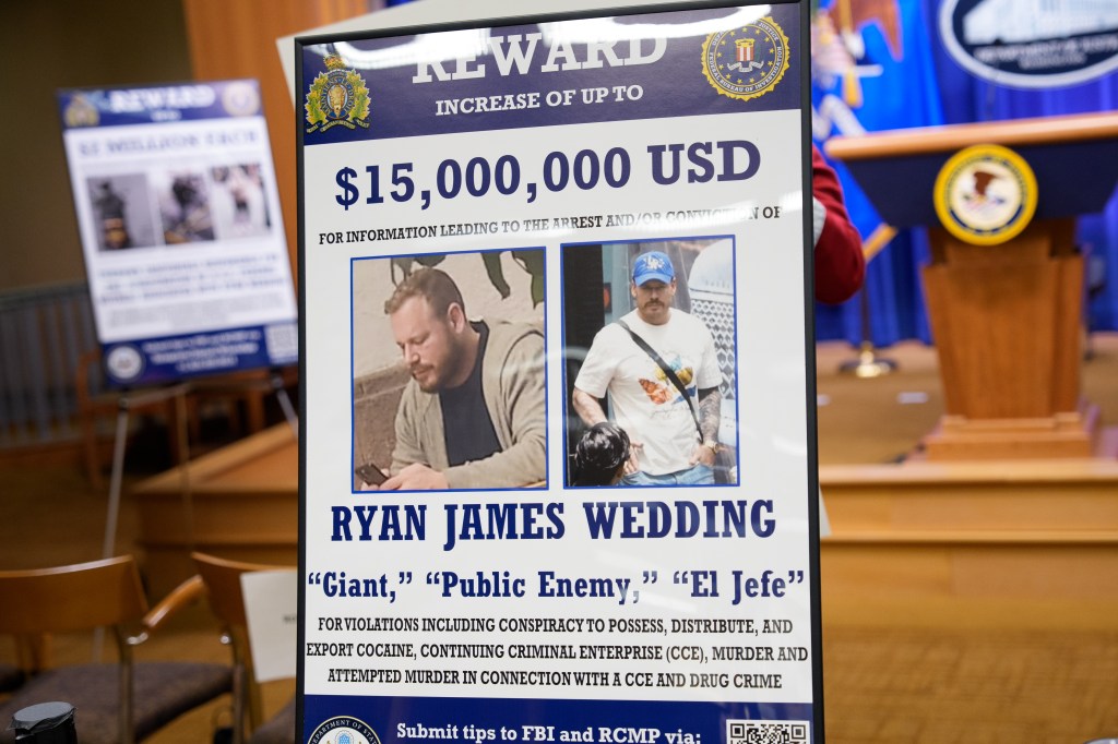 Wanted poster for Ryan James Wedding 