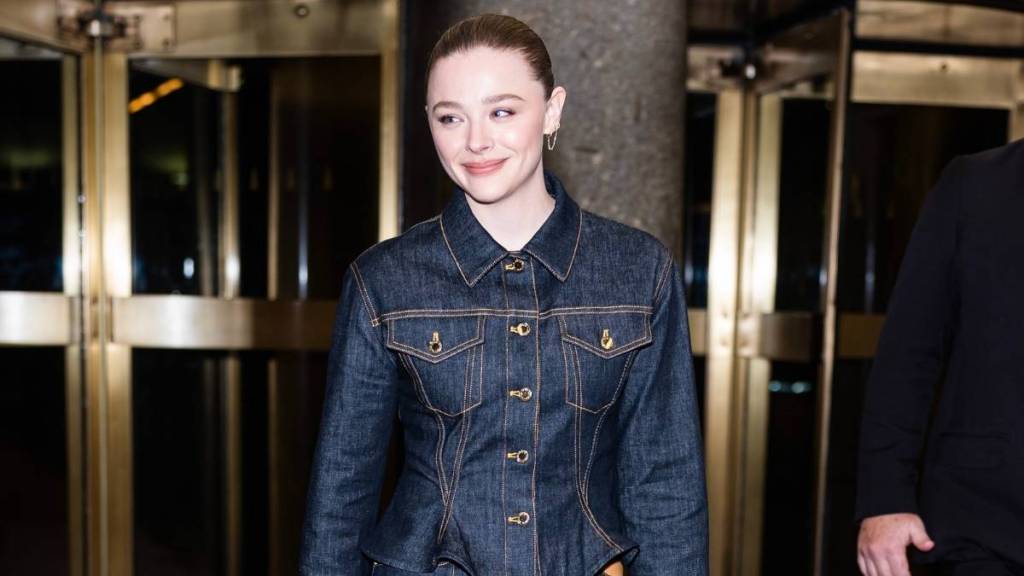 Chloe Grace Moretz Nails Denim Set in NYC Photos