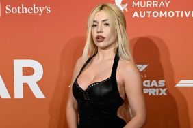 Ava Max's Snug Black Dress Photo Features Flirty Tie-up Detail