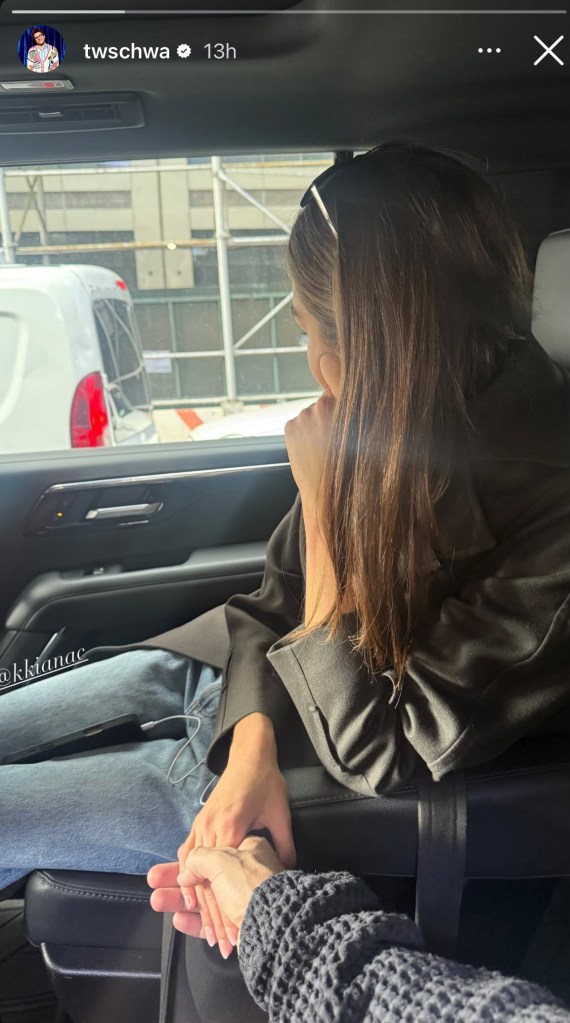 Tom Schwartz and Kiana Caroll holding hands