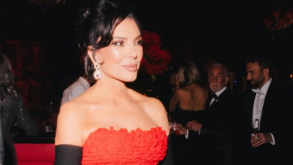 Kris Jenner Wows Fans in Off-Shoulder Red Dress