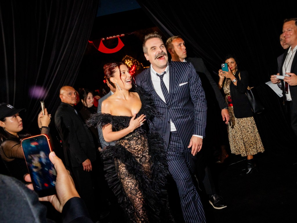 David Harbour and Millie Bobby Brown