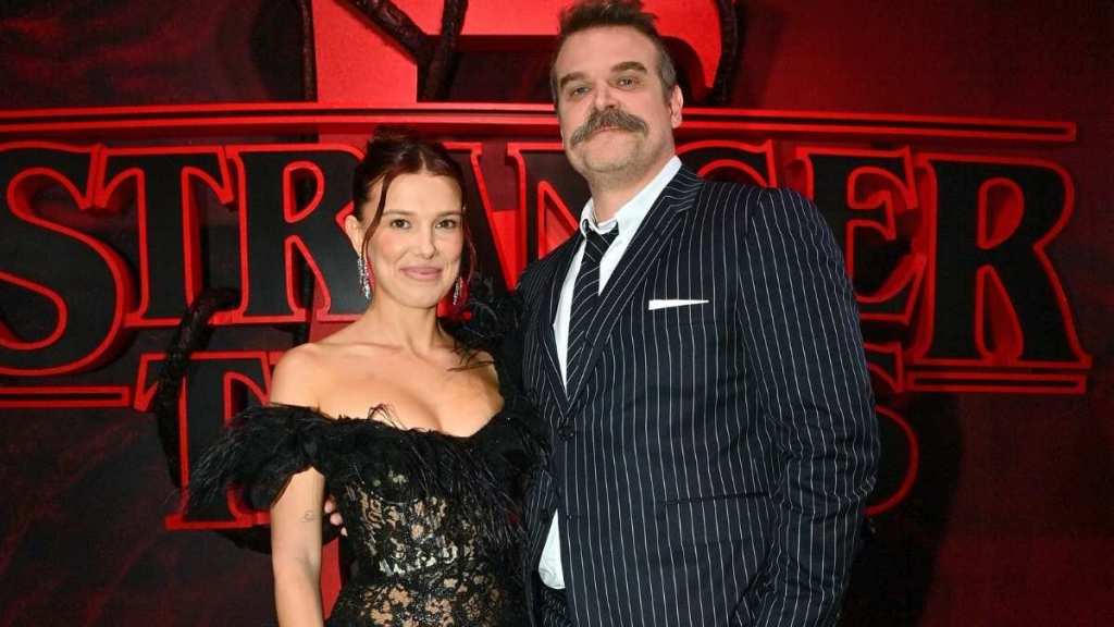 Millie Bobby Brown and David Harbour