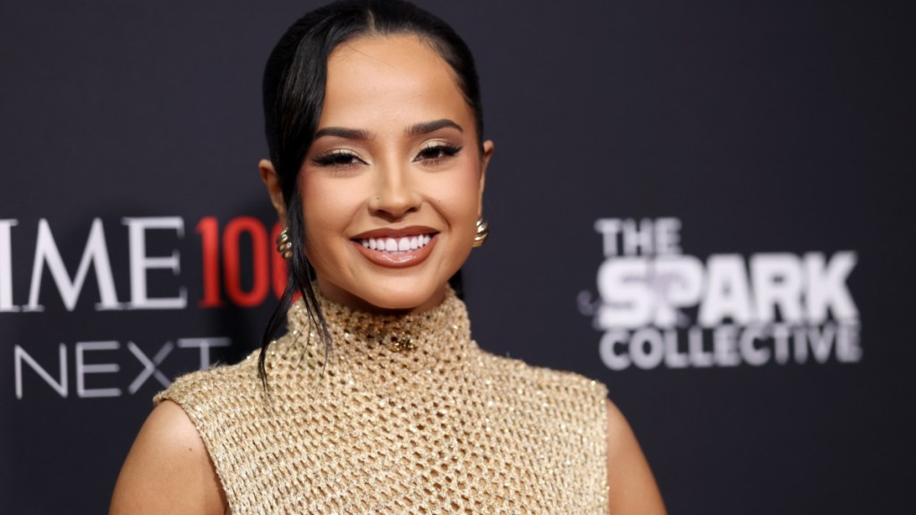 Becky G Flaunts Toned Abs in Sheer Bra