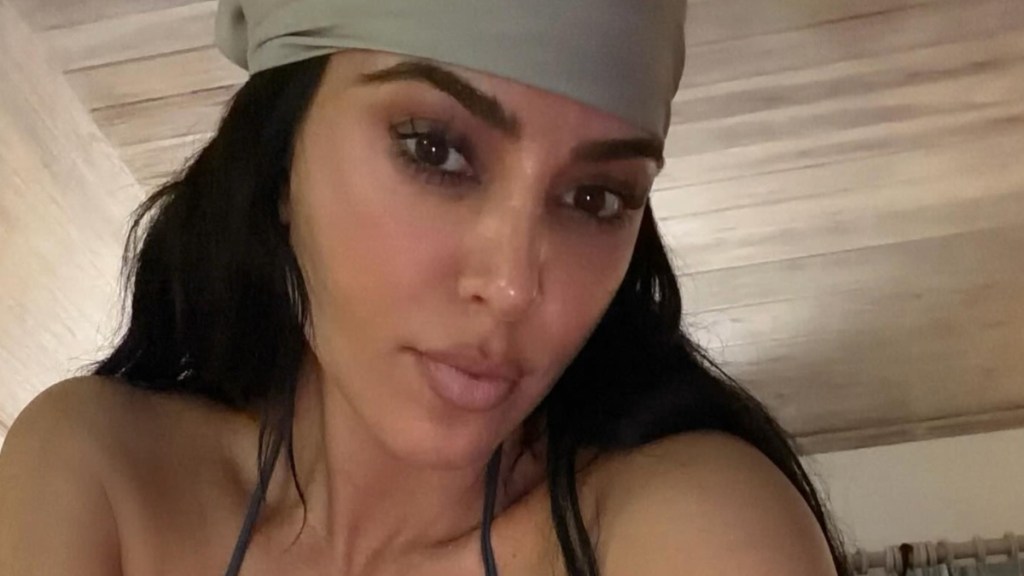 Kim Kardashian Turns Heads in Black Bikini