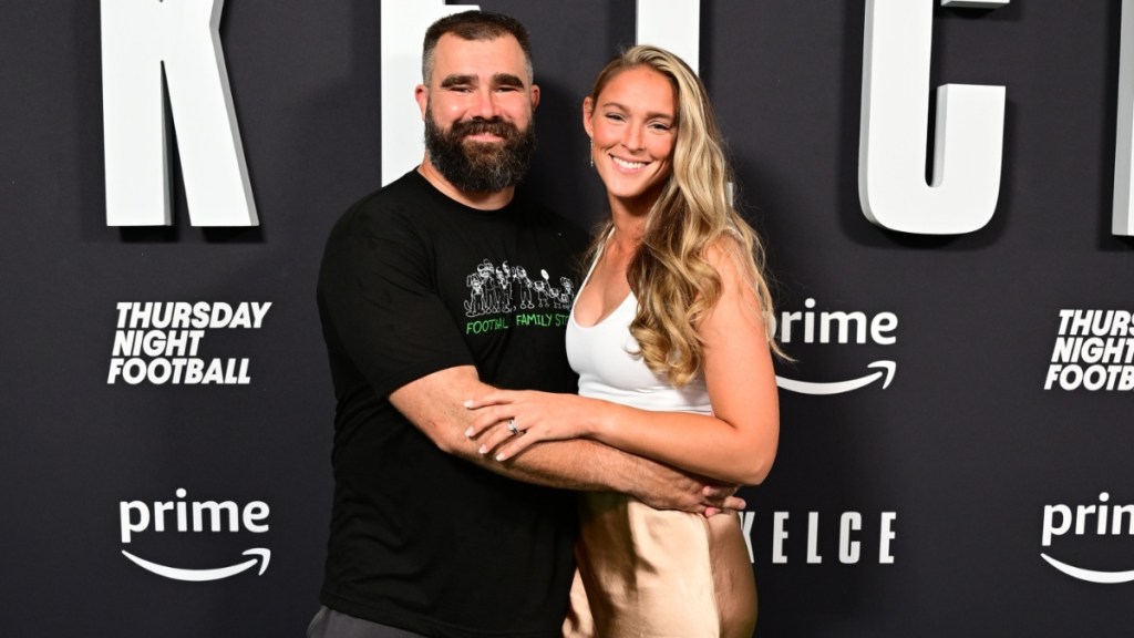 Kylie Kelce Warns Fans Gushing Over Husband Jason's 'Thirst Trap'