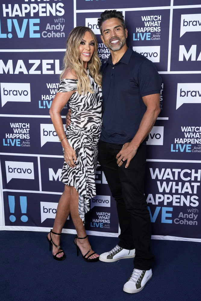 Tamra and Eddie Judge backstage at Watch What Happens Live