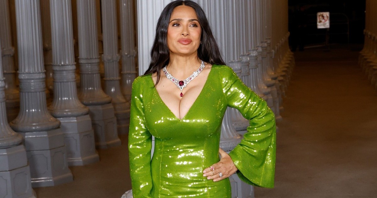 Salma Hayek Turns Heads in Daring Green Dress