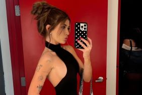 Sami Sheen Turns Heads in Side-Cut Mini-Dress