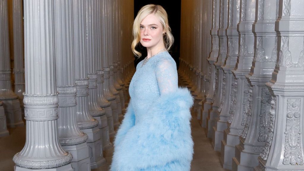 Elle Fanning Turns Heads in Massive Fur Wrap at LACMA Gala
