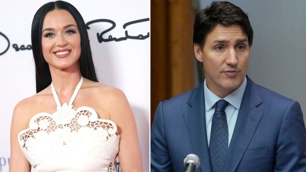 Katy Perry & Justin Trudeau Pose in a Toy Store, but There’s a Catch