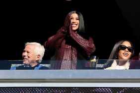 Pregnant Cardi B Supports Boyfriend Stefon Diggs at Patriots Game