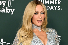 Paris Hilton Goes for Glitter Overload With Daring Dress