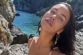 Irina Shayk Turns Heads in White Slip Dress