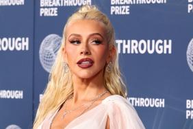 Christina Aguilera's Bodysuit & Sheer Tights Serve Holiday Cheer