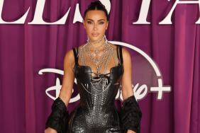 Kim Kardashian Stuns in Cutout Dress & Chunky Diamonds