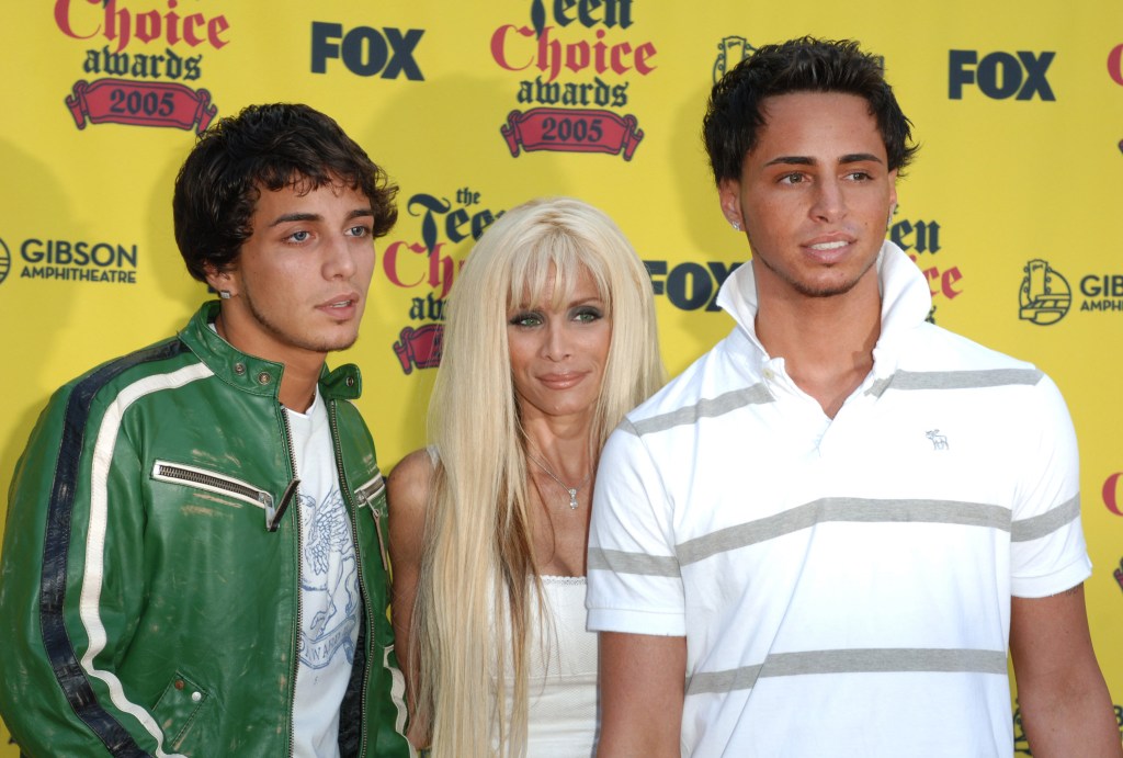 Victoria Gotti with her sons