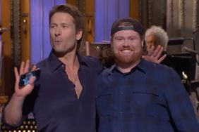 glen powell ups delivery driver snl