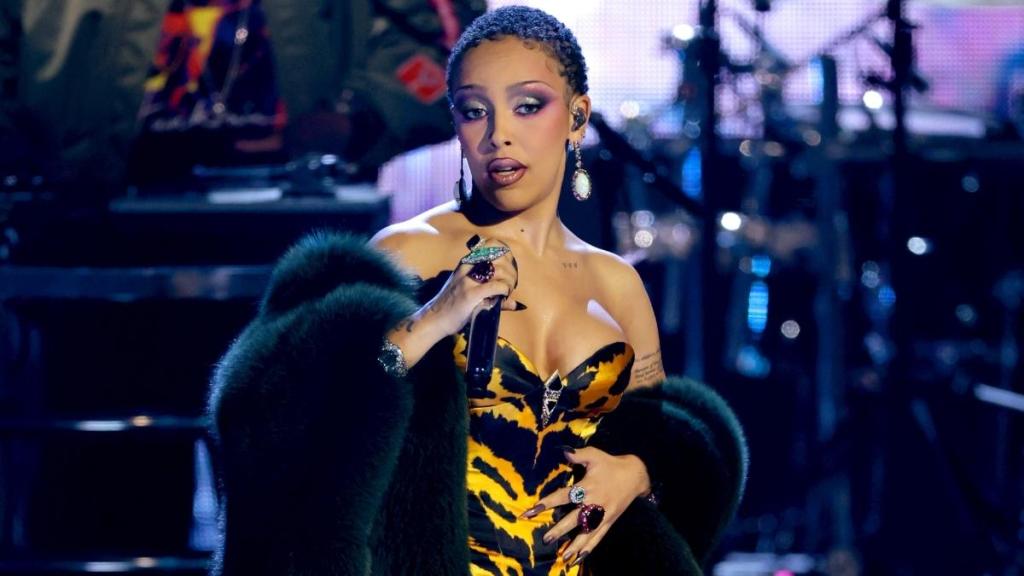 Doja Cat's Thong Makes Her Fully Sheer Perilla Fishnet Catsuit Riskier