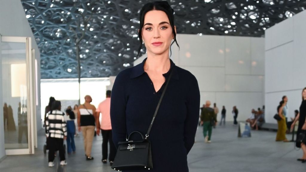 Katy Perry Slays in Strapless Blue Dress