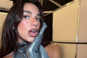 Dua Lipa's Silver Bodysuit Look Includes a Cheeky Addition