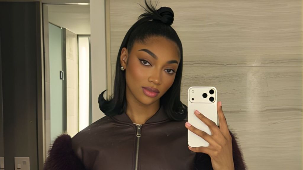 Angel Reese’s Micro Leather Shorts Get Stylish Upgrade With Fur Accents