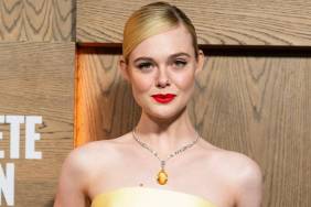 Elle Fanning Wows in Givenchy Bold Neckline Dress