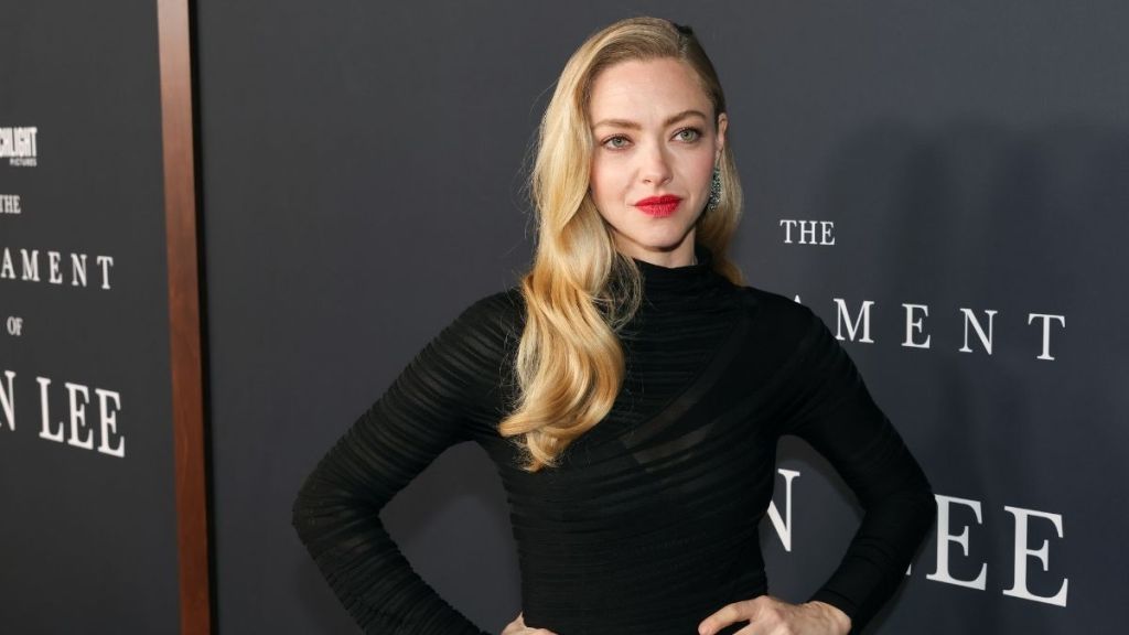 Amanda Seyfried’s Black Dress Is Layered With Delicate Sheer Panels