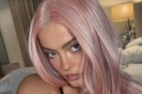 Bebe Rexha’s High-Slit Dress Exposes Lacey Lingerie