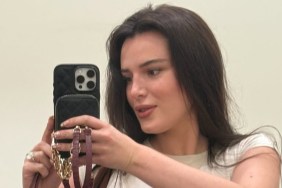 Bella Thorne Posing in Crop-Top Comes With Furry Surprise