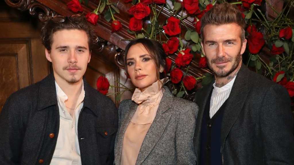 Brooklyn, Victoria and David Beckham