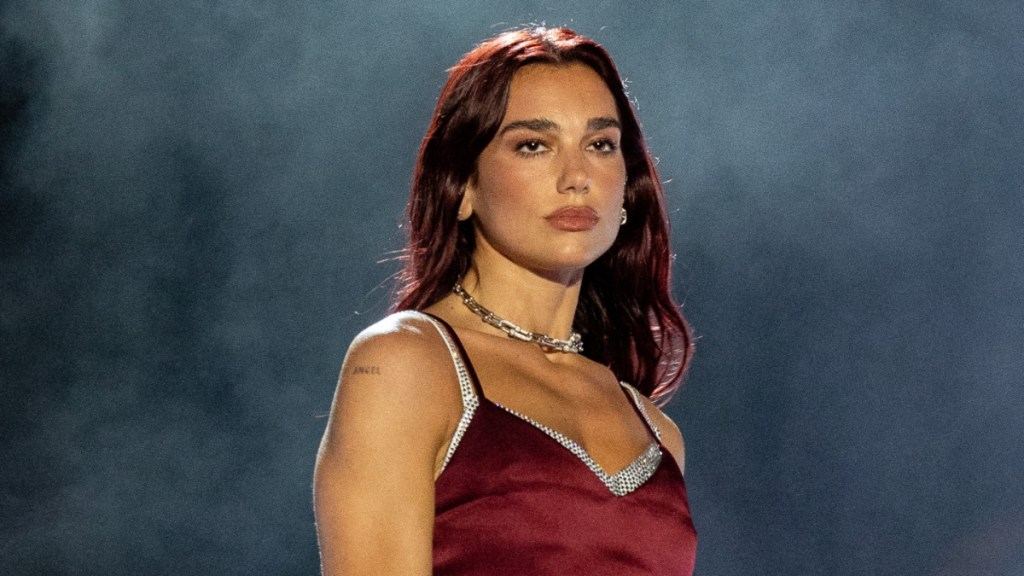 Dua Lipa Wearing Red Cut-Out Bodysuit Demands Your Attention