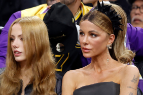 Kate Beckinsale Turns Heads in Strapless Dress & Boots at Clippers Game