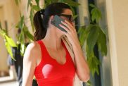 Kendall Jenner Is Ready for Christmas in Red Dress
