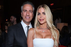 Alexia Nepola and Todd Nepola posing together at the NBC Upfronts