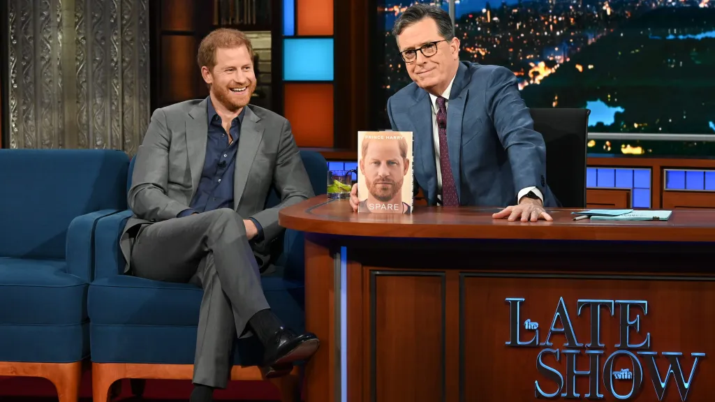Prince Harry and Stephen Colbert