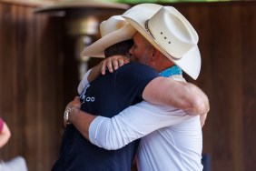 Steve McBee Sr hugging Steve McBee Jr